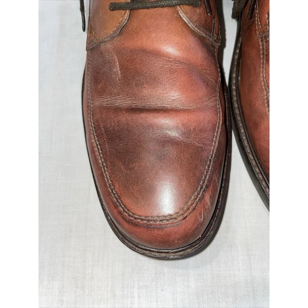 Ecco Dress Shoes Men’s Size 45 U.S. 11.5 M Brown Leather Oxfords Block Heels